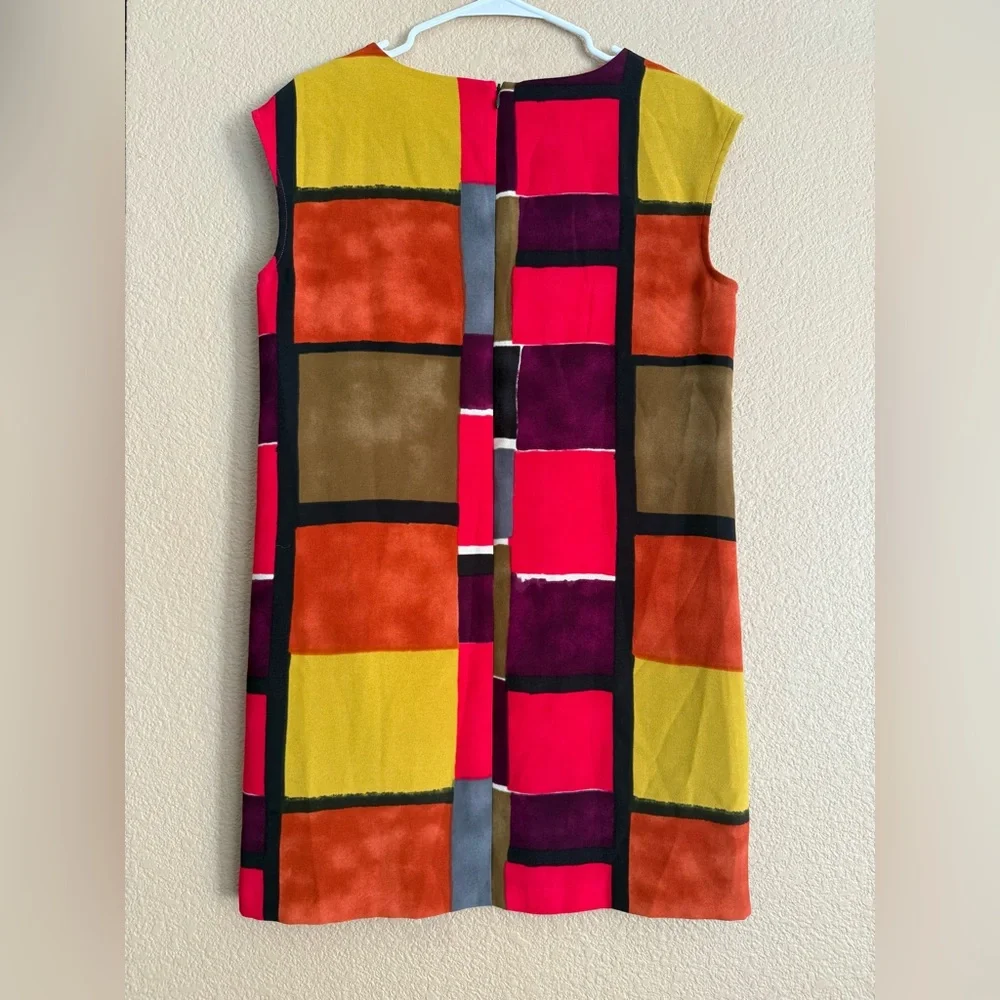 LOFT Colorful Geometric Midi Dress